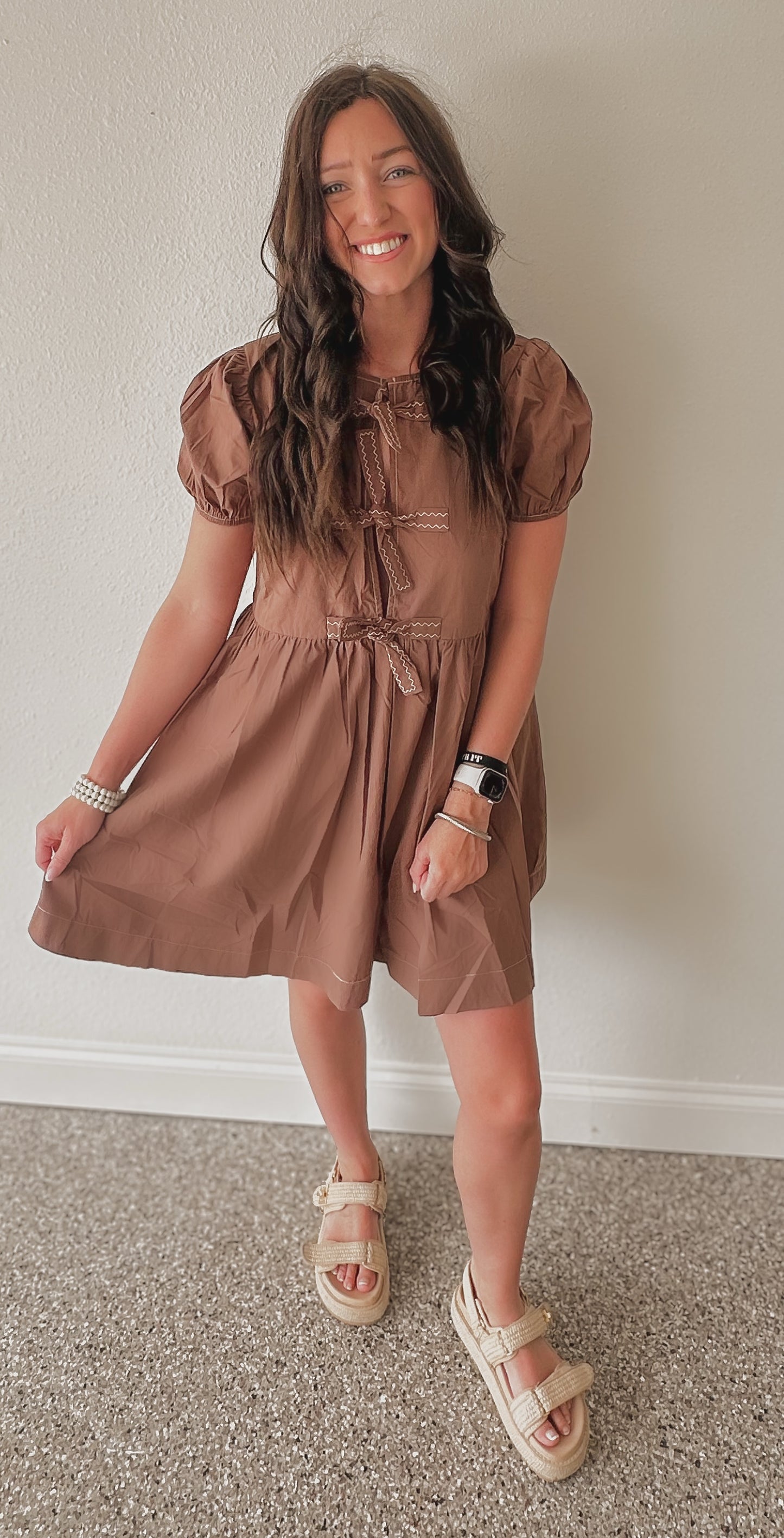 Cocoa Charm Bow Dress 🍫