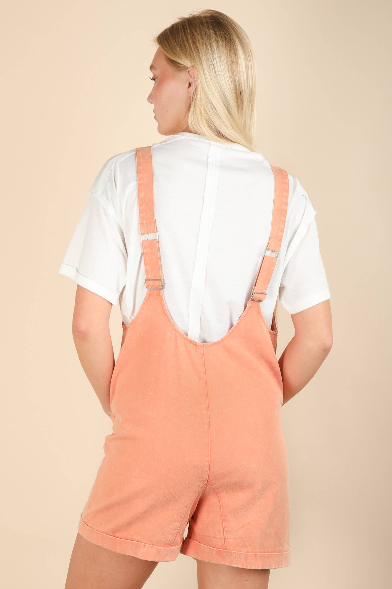 Washed Denim Casual Romper