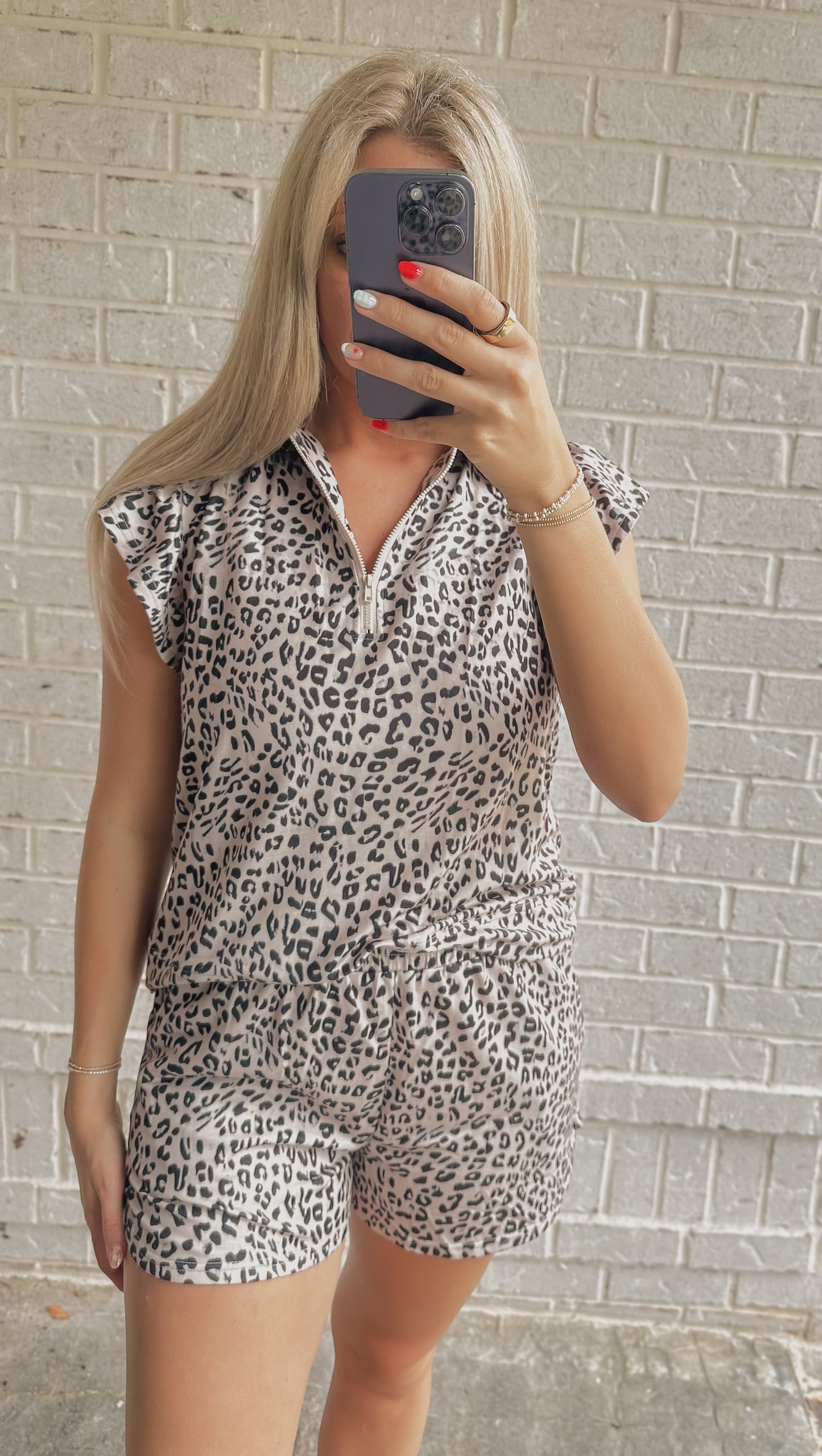 Leopard Ruffled Sleeve Top and Short Set | S-XL