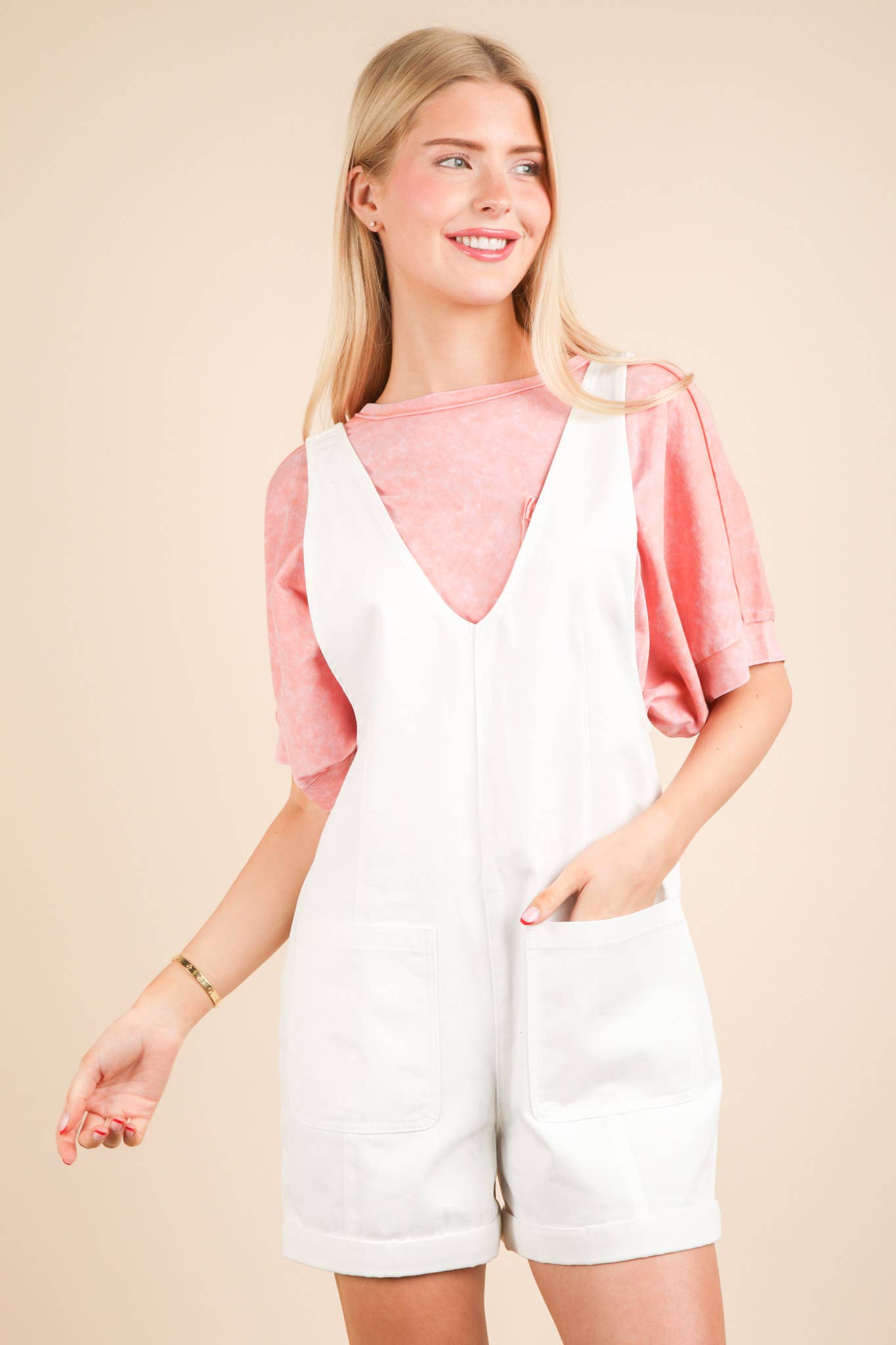 Washed Denim Casual Romper