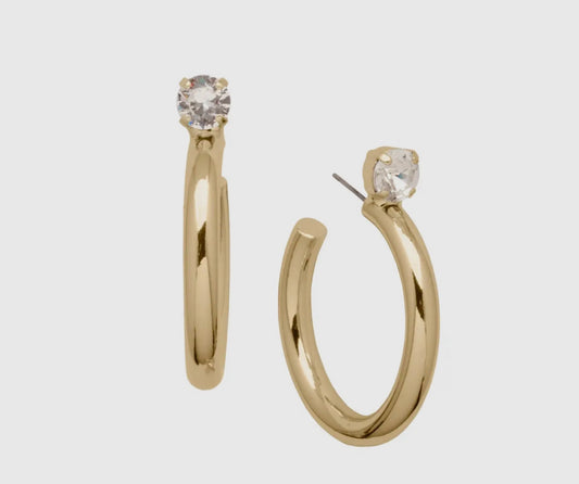 Keely studded hoop earrings