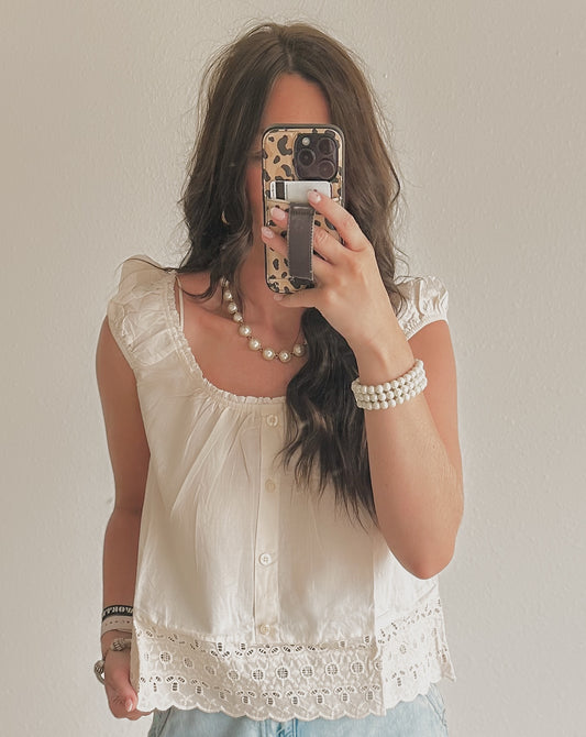 Desert Bloom Eyelet Top 🌼