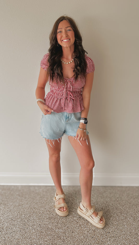 Picnic Crush Gingham Top 🍓