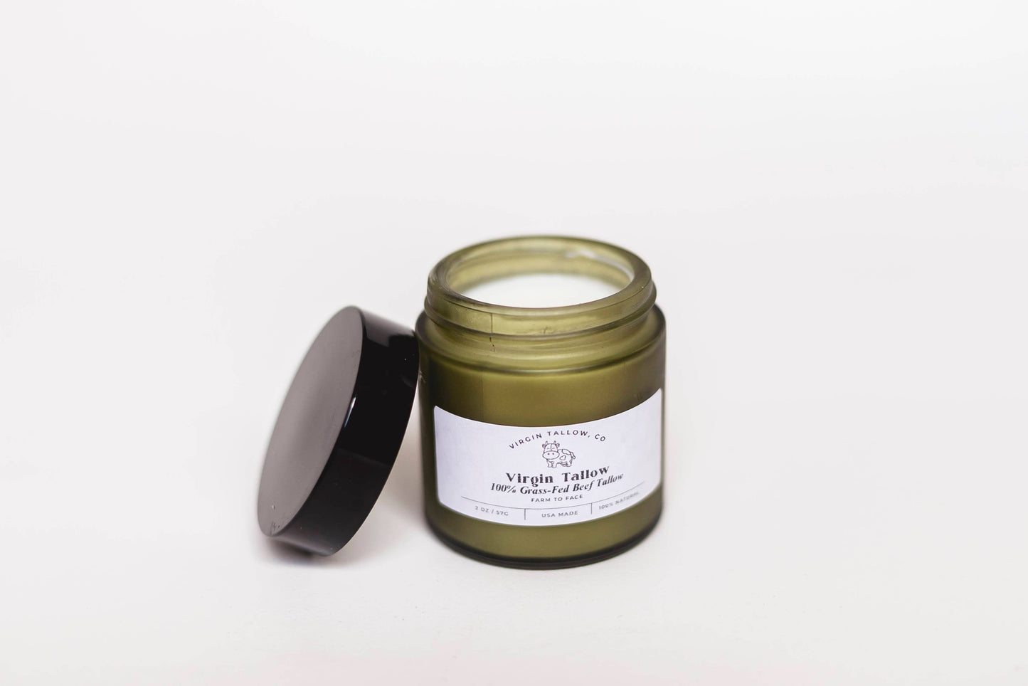 Virgin Tallow - 4oz - 100% Grass Fed Beef Lemongrass Tallow