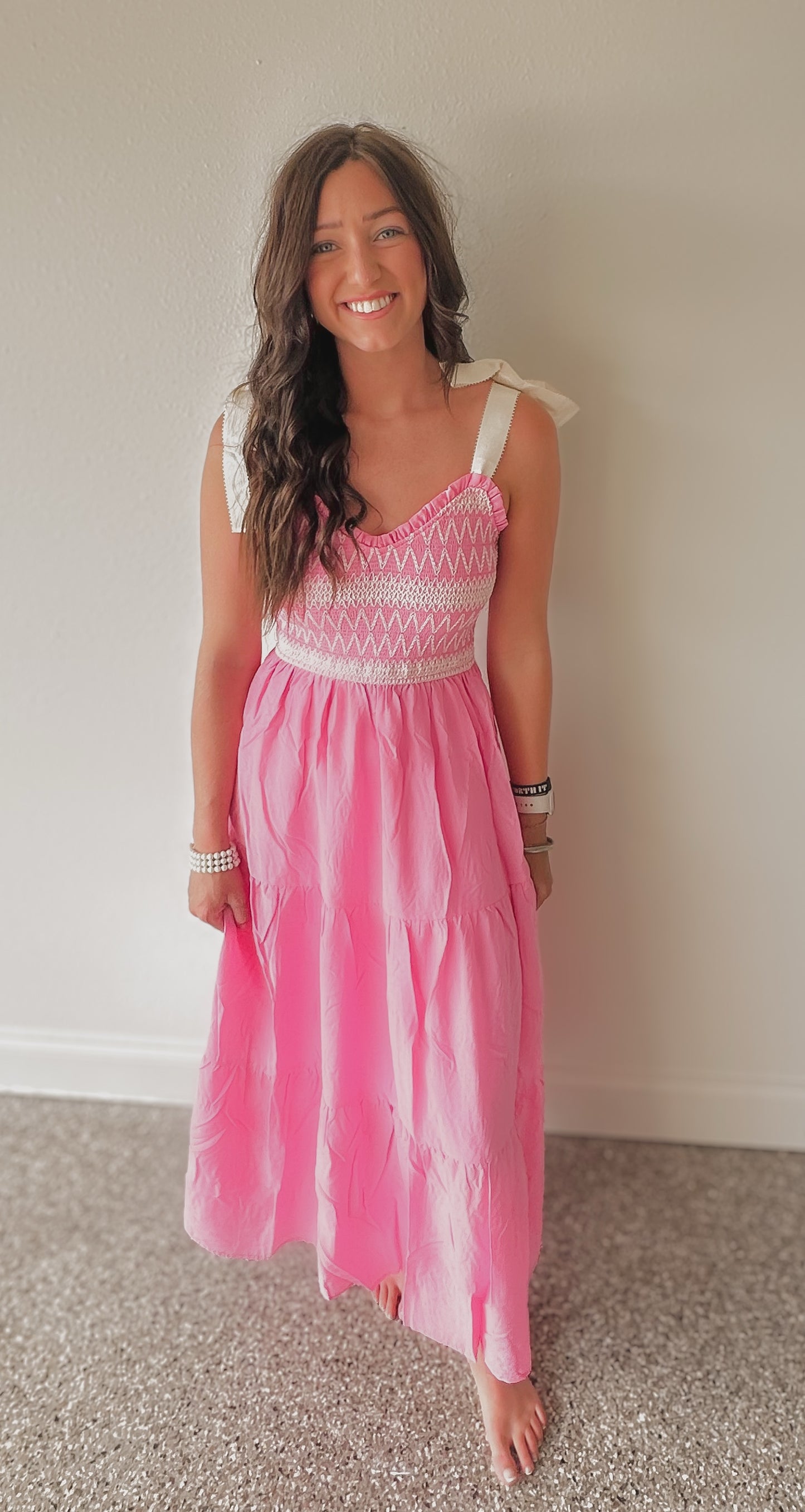 Candy Smocked Midi 💗