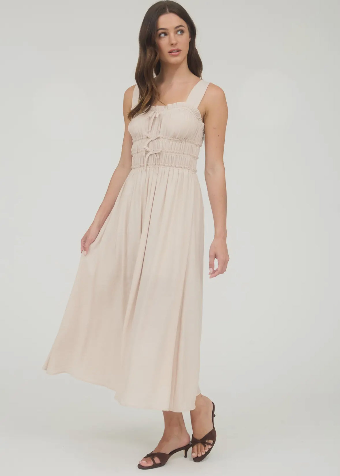 Bare Beauty Smocked Midi 🤎