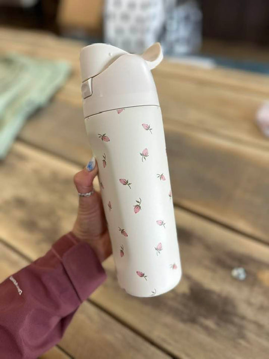 Trendy berry 20oz tumbler with a straw