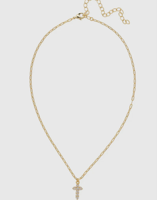 Crystal Cross Pendant Necklace