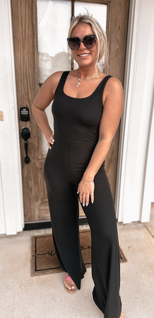 Wide leg butter soft jumpsuit