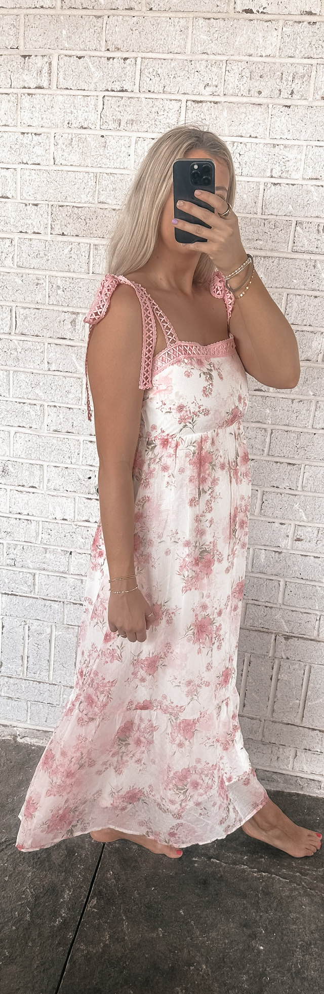 Floral Maxi Dress PInk
