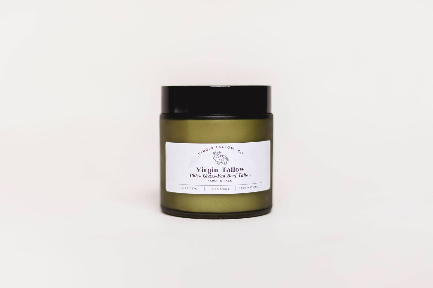 Virgin Tallow - 4oz - 100% Grass Fed Beef Lemongrass Tallow